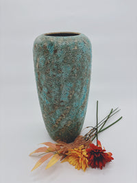 Ceramic Oval Vase – Slender Frosted Design, Irregular Texture – Elegant Home Décor”