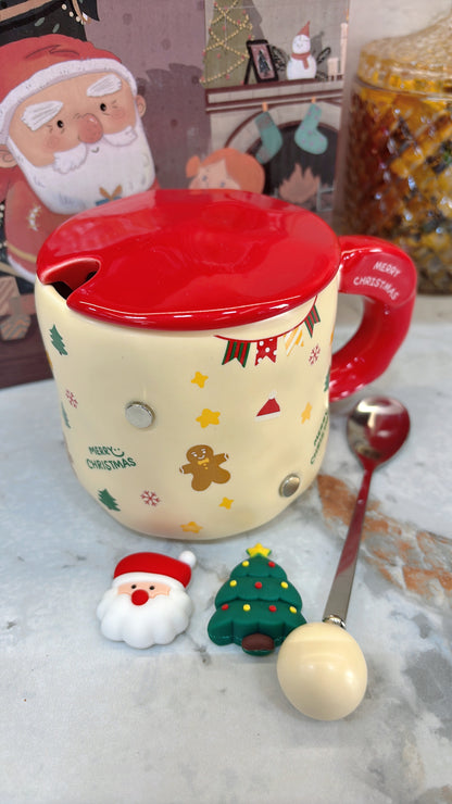 Santa Claus Head Ceramic Mug – Perfect Christmas Gift for Holiday Lovers