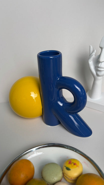 Ceramic "OK" Shape Vase – Unique & Interesting Home Décor, Modern Design