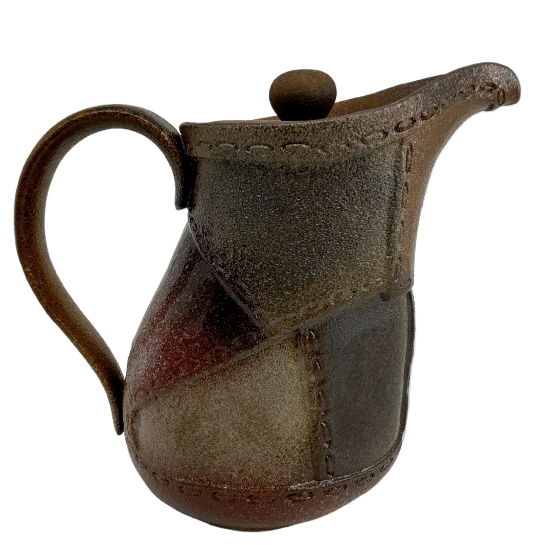 Handmade Ceramic Coffee Pot – Gray Retro Style, Novel Design