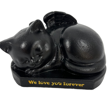 Cute Black Cat Pet Urn – Resin Memorial Haven for Pets