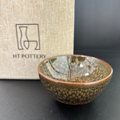 Handmade Speckled Ceramic Tea Cup – Unique Kiln-Transformed Artisan Mug