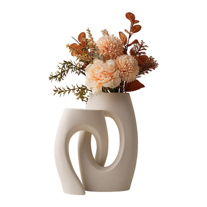 Irregular Cross Ceramic Vase – Unique Modern Home Décor